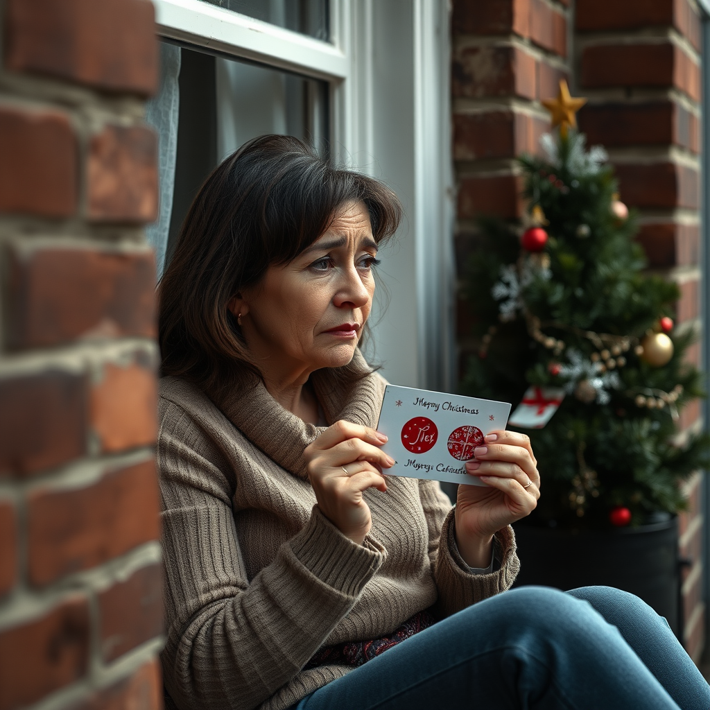 Woman gets a Christmas card last week amid widespread post delays